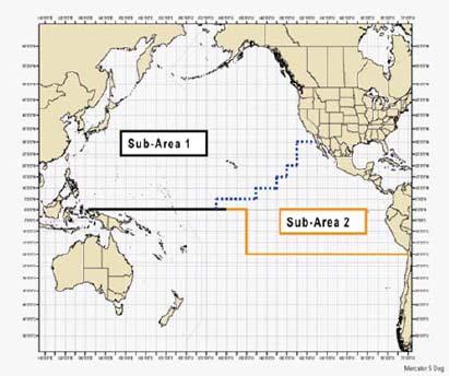 fisheries throughout the whole pacific and to investigate and explain the reasons behind the recently observed catches reported from the Pacific.
