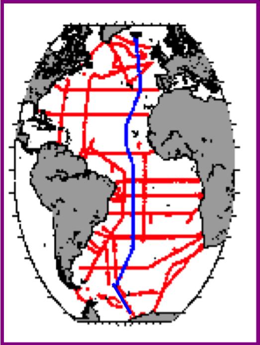 19. (15 points) The last color figure (last page of exam) is a section of neutral density through the center of the North Atlantic, at about 20 W.