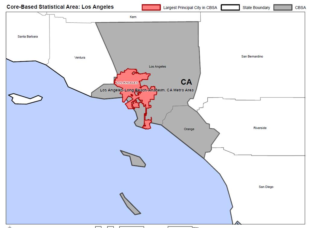 Oversampled CBSAs Los Angeles 7,500 total target completes,