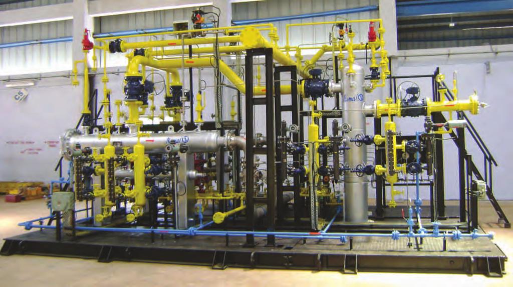 NATURAL GAS CONDITIONING SKIDS NIRMAL has rich experience of supplying complete package of Natural Gas conditioning skids consisting of emergency shut down, Primary Scrubbers, Filtration, Metering,
