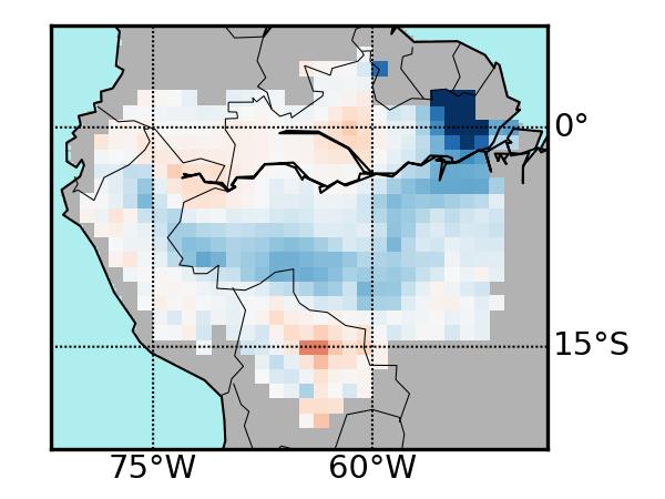 El Niño and La Niña net ecosystem exchange (NEE) anomalies Mean El Niño Mean La Niña To land surface To atmosphere Dry Season (JAS) Wet Season (JFM) NEE (gc/m2/day) El Niño years: 1983, 1987, 1988,
