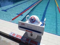 10 ANTI WAVE - SIN CE MUNICH 1972 Starting Blocks and Accessories All Anti Wave blocks include the FINA approved Track Start System and Safe Start handles, both first showcased at the Water Cube in