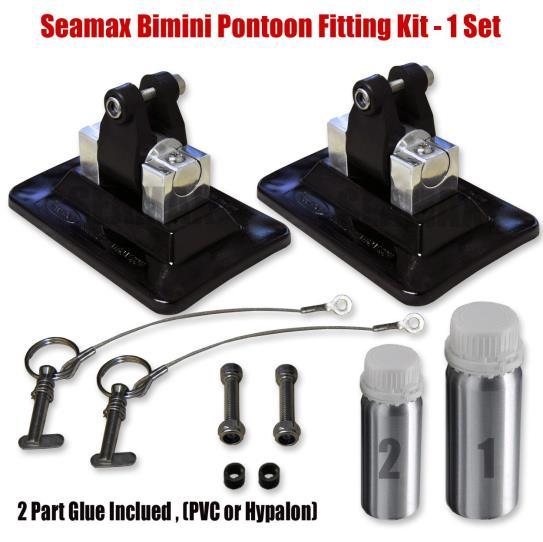 Additional Fitting & Accessories Pontoon Patch Kit for Inflatable Boats Traditional Bimini Top sellers had no good solution for Inflatable Boats, they are either weak to support or hard to install.