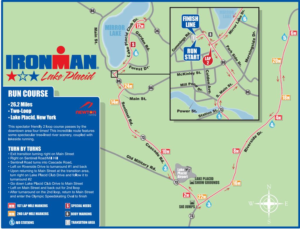 RACE COURSE MAPS Run The two-loop course will challenge athletes with a tour through the city center four times.