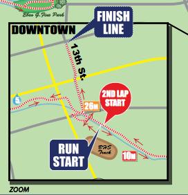 From the Bike Transition, athletes will exit on the Northwest side of transition and will Cross over Arapahoe road heading north on