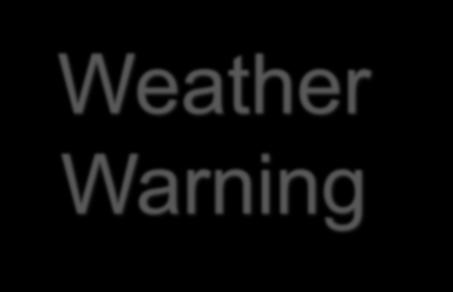 Weather Warning may be