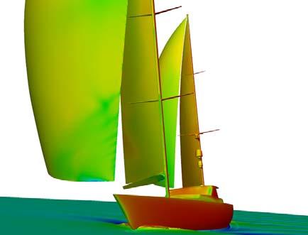 shapes were based on how the sails are trimmed according to the crew. When sailing upwind, the sails are trimmed so that the sail conforms to the spreaders.