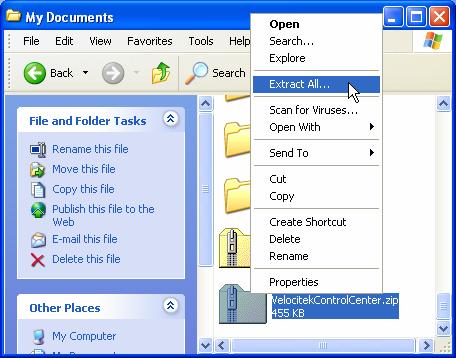 Velocitek Control Center Velocitek Control Center is a Windows application that allows you to download GPS data from the Velocitek S10 sail training tool.