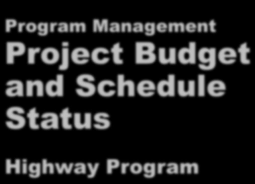 Highway Program Planning &
