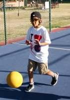 Lesson 4 (Grades K-l) ACTIVITY: Drop and "Push" OBJECTIVES: Eye/hand coordination Striking skills Relationships with objects EQUIPMENT: One 10-inch playground ball per student SPACE: Any area that is