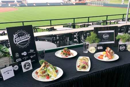 in the food service area of the Charro Lodge Our VIP spectator venue is your prime audience of 350-500 baseball fans enjoying an all-inclusive spring training experience.