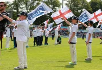 The competition was met with great success and the winning school plus the runners-up were invited to act as Guards of Honour on each day of the match and took part in cricket demonstrations on the