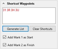 7.2 by Shortcuts A very fast way to enter your course is by just creating a list of shortcuts.