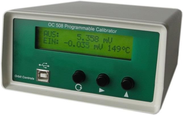 OC508 Programmable mv Calibrator Selection of DIN Thermocouples Measurement of mv Signals Calibrated Signal Output 0-65.