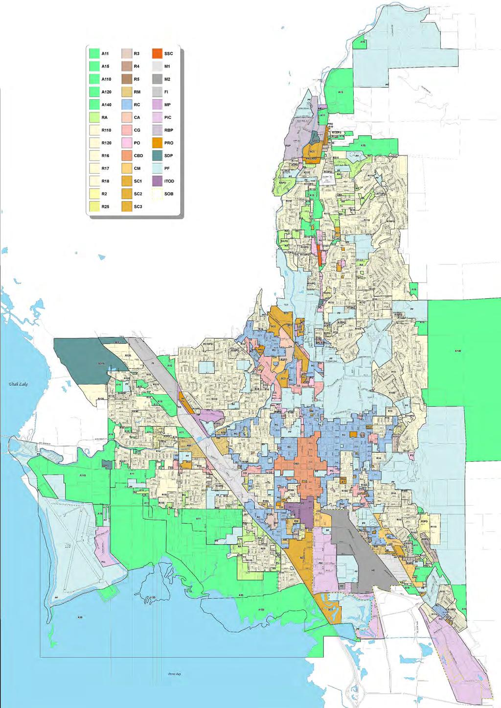 September, 011 SCALE: N.T.S NORTH PROVO CITY TRANSPORTATION MASTER PLAN CURRENT ZONING FIG 01.