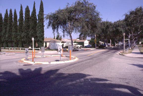 37 Small traffic circles are an effective and quite common traffic calming tool.