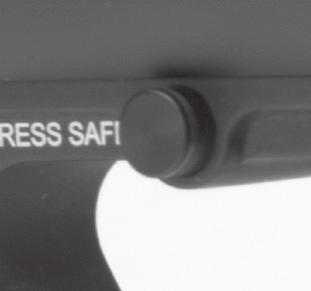 The safety is ON and the airgun is ON SAFE when the safety button is pushed from the left to the right (No Red Showing) (Fig 2A). B.