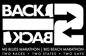 com/mississippibluesmarathon/ Twitter: @msbluesmarathon Back2Back Challenge Information Participants in the Back2Back Challenge - Please wear your Blues Crawl wristband to Big Beach Marathon in order