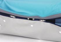non-slip base material to increase patient safety and prevent the surfaces from slipping.