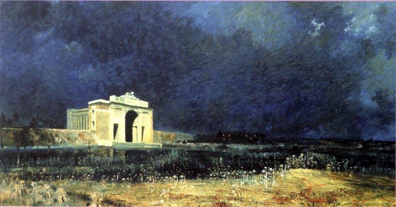Will Longstaff: The Menin Gate at Midnight, 1927 Will Longstaffe was an Australian War Artist. He attended the opening of the Menin Gate and was very moved by the ceremony. This huge painting, 2.