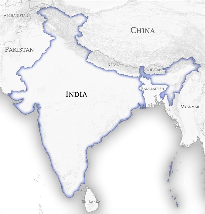 Now this region is made up of several independent countries including India,