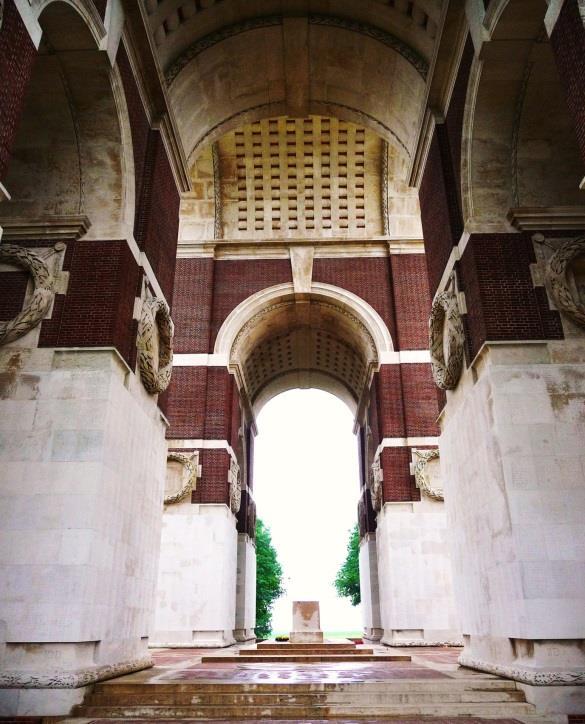 Reflect From the entrance past the visitor centre you will get some idea of how impressive the Thiepval Memorial is.