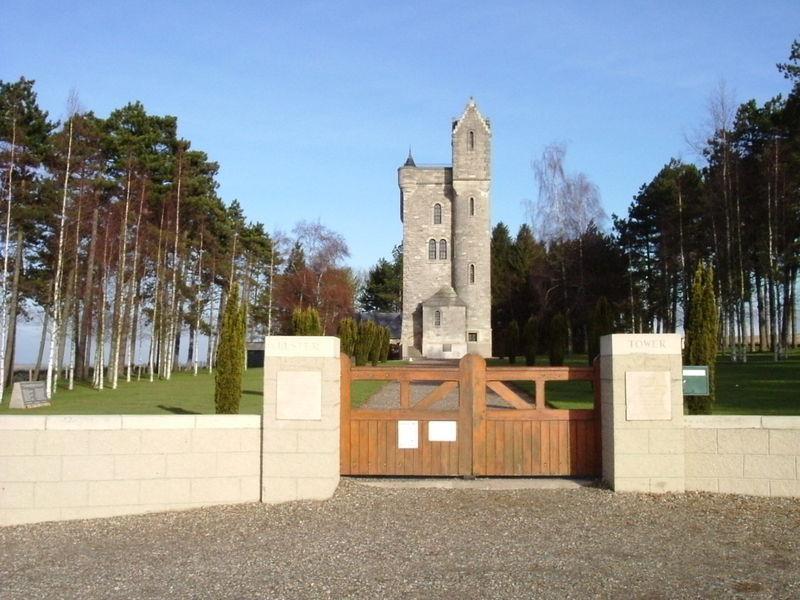 The Ulster Memorial Tower Follow the guide back to the Ulster Memorial Tower which you will be able to see on your right.