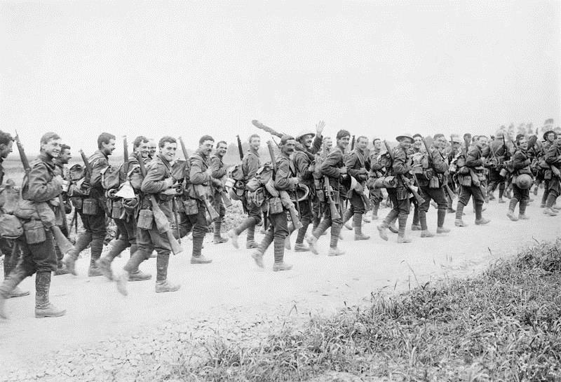A Pals Battalion marching to the front line in 1916 Reflect The Pals Battalions on this part of the Somme battlefield suffered very heavy casualties in the first hours of the Battle.