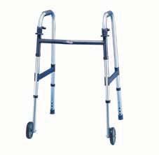 . Dual-Release Paddle button 629-A: Dual-Release Paddle Adult Walker 629-5F: Dual-Release Adult Paddle Walker with 5" Wheels The Invacare Heavy-Duty Dual-Release Paddle Walker is strong, stable and