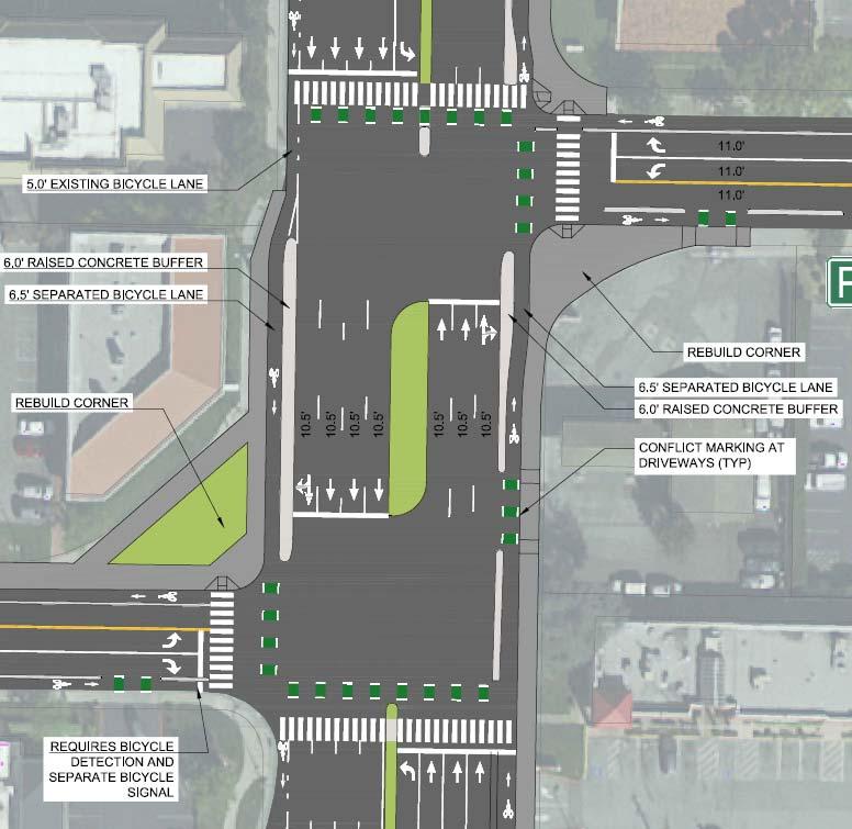 Stevens Creek Blvd Protected Bike Lane Design Page 13 of 17 Traffic Operations Analysis MCCLELLAN ROAD & DE ANZA BOULEVARD The McClellan Road & De Anza Boulevard intersection was analyzed for a