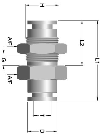 Stainless Steel ush-in-fitting IF - ulkhead Union (IFU) MERIC ube to ube Connection IMENSIONS IN MIIMEERS G H 33.0 18.8 M12x1 IFU - 4 35.0 19.