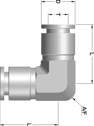 Stainless Steel ush-in-fitting IF Union Elbow (IFUE) MERIC ube to ube Connection IMENSIONS IN MIIMEERS IFUE - 4 IFUE - 6 IFUE - 8 IFUE - 10 19.
