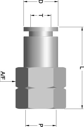 Stainless Steel ush-in-fitting IF aper Female Connector (IFFC) MERIC ube to Female S pipe thread HREA IMENSIONS IN MIIMEERS 28.8 IFFC - 4-125R S 31.8 IFFC - 4-250R 29.3 IFFC - 6-125R S 32.