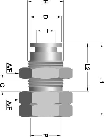 Stainless Steel ush-in-fitting IF - aper Female ulkhead Connector (IFFC) MERIC ube to Female S pipe thread HREA IMENSIONS IN MIIMEERS G 31.3 18.8 M12x1 IFFC - 4-125R S 34.3 18.8 M12x1 IFFC - 4-250R 31.