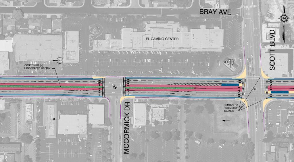 Project Improvements Bicycle Lanes New Signal BRT Lanes Sta;on Placorm Shorter pedestrian crossings
