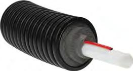 The pipe is surrounded by multi-layer, closed-cell, PEX-foam insulation and a water-resistant, corrugated HDPE jacket, making it ideal for direct-burial applications.