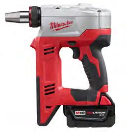 The kit includes the Milwaukee M12 ProPEX Expansion tool; two (2) M12 lithium-ion batteries; a 30-minute charger; 1 2", 3 4" and 1" expansion heads; grease; and a carrying case.
