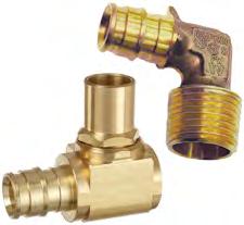 PEX plumbing systems PEX plumbing systems ProPEX LF brass elbows ProPEX LF brass elbows with male iron pipe (MIP) make 90-degree connections for 1 2" Uponor AquaPEX tubing to 1 2" male NPT thread.