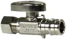 Uponor also offers LF brass commercial ball valves in sizes ½" to 2", full port with optional stem extensions.