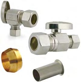 PEX plumbing systems PEX plumbing systems LF brass compression stop valves LF brass compression (quarter-turn) stop valves are chrome-plated and available in angle or straight configurations.