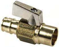 PEX plumbing systems PEX plumbing systems ProPEX LF brass to copper ball valves ProPEX LF brass ice maker tees and valves ProPEX brass to copper (quarter-turn) ball valves feature a shutoff valve for