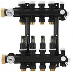 EP heating manifolds Radiant and hydronic piping systems EP heating manifold assemblies feature isolation valves and balancing valves with flow meters, and come fully assembled, ready for