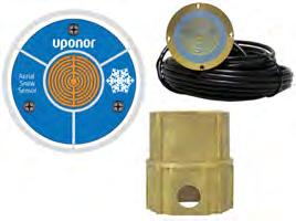 Single-zone snow melt controls A3040654 Single-zone Snow Melt Control 1 Single-zone snow melt control accessories include various sensors and sensor cups.