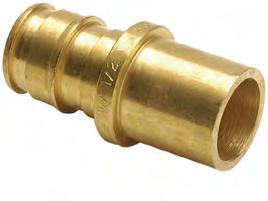 Radiant and hydronic piping systems ProPEX brass fitting adapters ProPEX LF brass and brass fitting adapters transition Uponor PEX tubing to copper fittings.