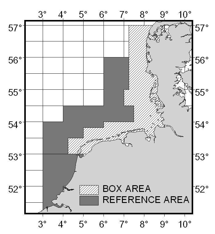 REF N REF S Figure 3.6. The situation of the reference area (Ref S) that was used in figures 3.3 and 3.4 (Piet & Rijnsdorp, 1998).