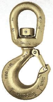 AMERICAN Crosby Swivel Hooks Forged - Quenched and Tempered. Swivel hooks are load rated.
