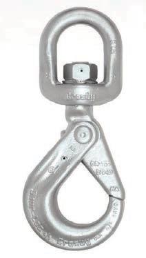 S-1326 Swivel Hook AMERICAN Crosby SHUR-LOC Hooks Forged Alloy Steel - Quenched and Tempered. potential damage. Positive Lock Latch is Self-Locking when hook is loaded. freely under load.