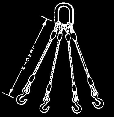 28 2/1/4 30 ton 2 Two-Leg Bridle Three-Leg Bridle Rated Capacity in tons (2000 lbs) Hardware Rope Length Straight Alloy Alloy Sling SP Anchor Diameter 60 45 30 Oblong Link Hook Shackle Pull 1/4" 1 6