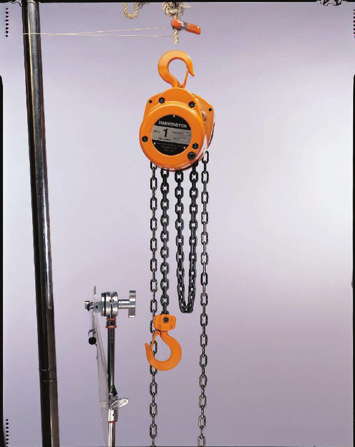 Harrington CF Chain Hoists Harrington CF hand chain hoists give you a practical alternative thanks to an economical design using fewer parts for trouble-free service.