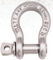 AMERICAN Crosby Alloy Screw Pin Shackles Forged Alloy Steel Quenched and Tempered, with alloy pins. Working Load Limit permanently shown on every shackle. Hot Dip Galvanized.